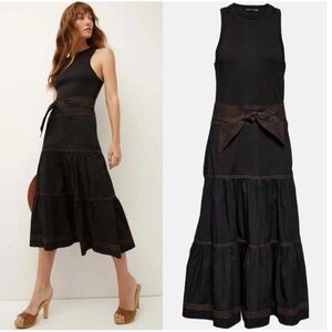 Veronica Beard black midi dress